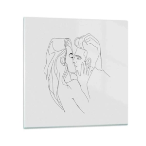Üveg kép - Ugyanaz a vonalón - 50x50 cm