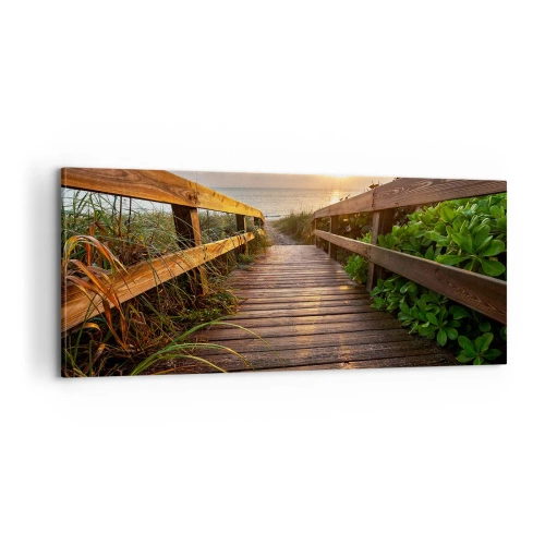 Vászonkép - És egyenesen a partra - 100x40 cm