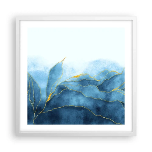 Poszter fekete keretben - Kék aranyban - 50x50 cm