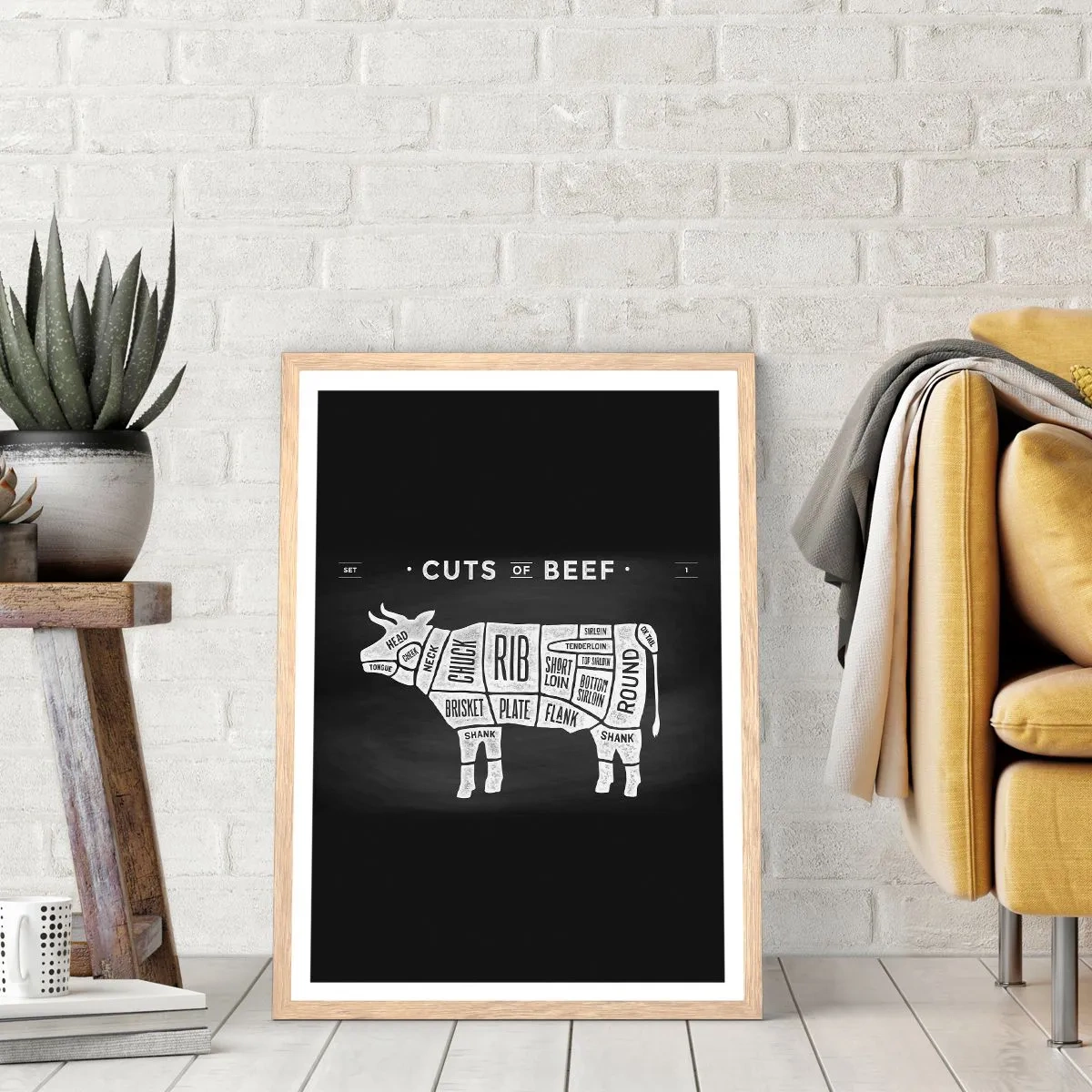 Poszter világos tölgy keretben - Mészáros ábécéskönyve - 70x100 cm