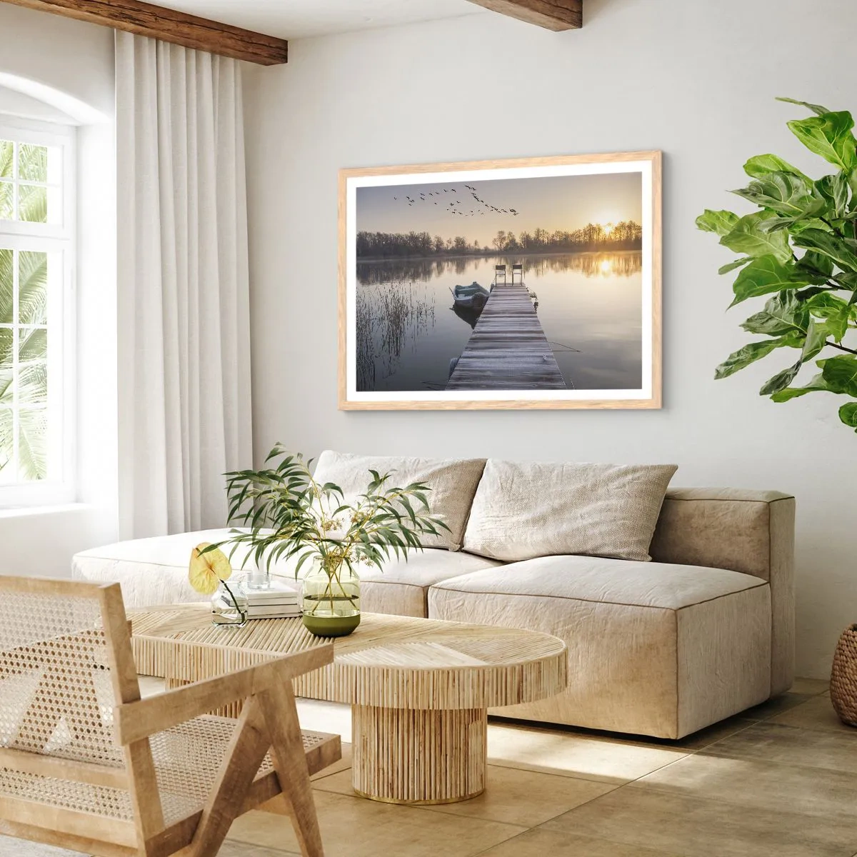 Poszter világos tölgy keretben - Egy kis idő múlva visszajövök - 91x61 cm