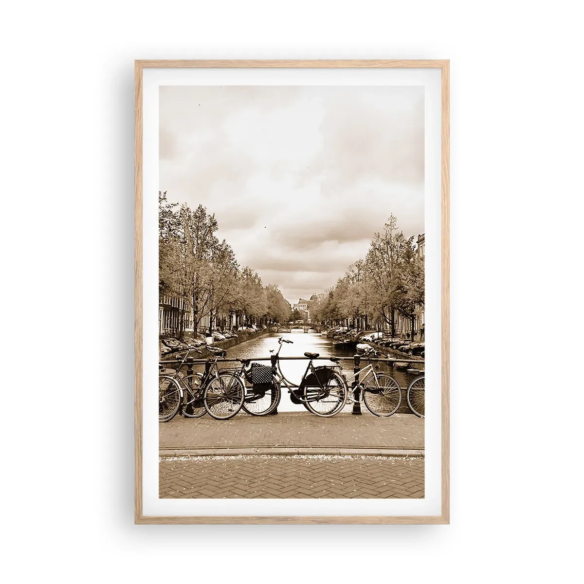 Poszter világos tölgy keretben - Holland hangulat - 61x91 cm
