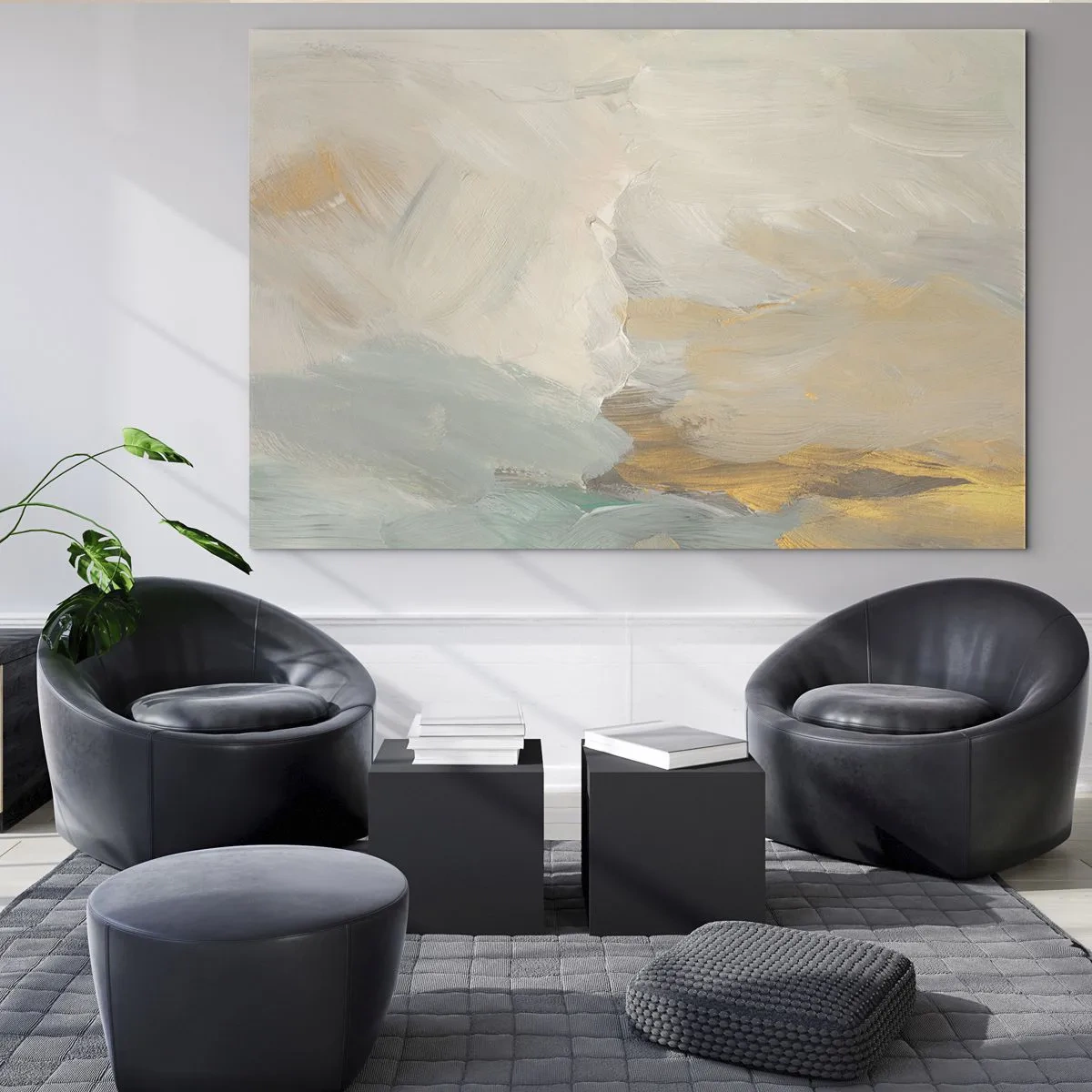 Üveg kép - Absztrakció - a szelídség földje - 100x70 cm