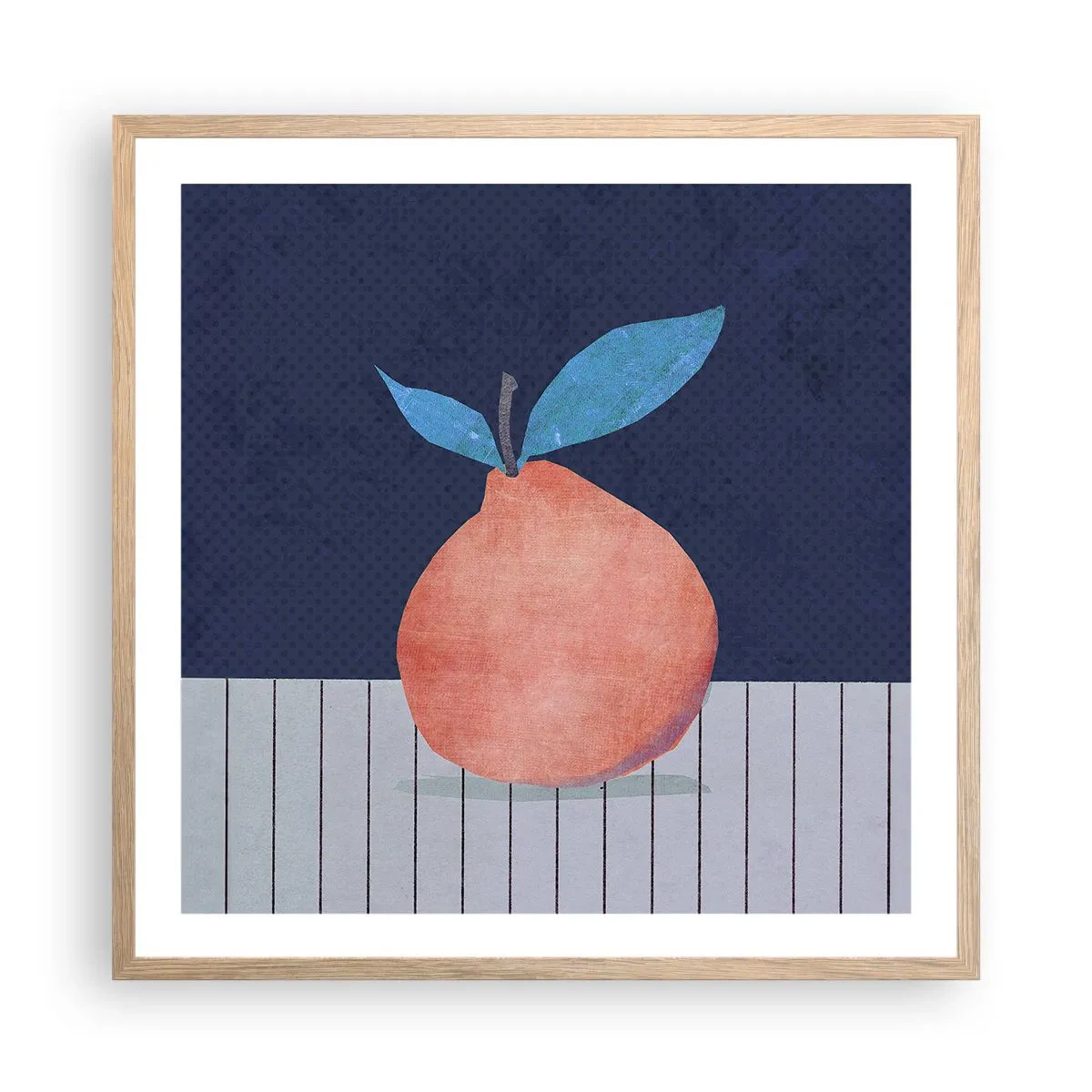 Poszter világos tölgy keretben - Domborúság és sík - 60x60 cm