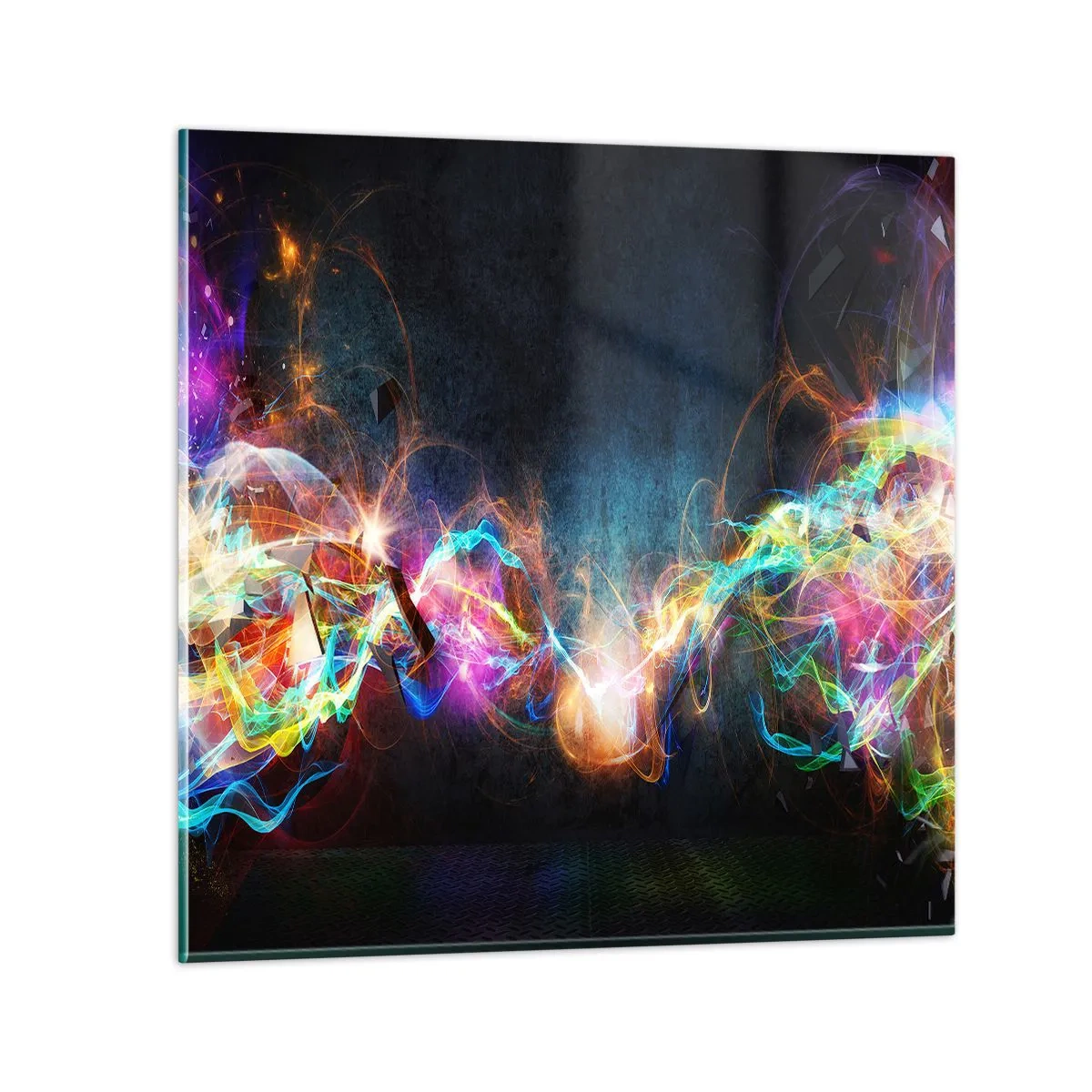 Üveg kép - Vígan a sötét ellen - 60x60 cm