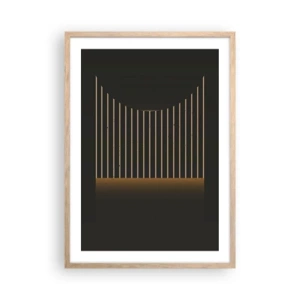 Poszter világos tölgy keretben - Fedezze fel a sötétséget - 50x70 cm