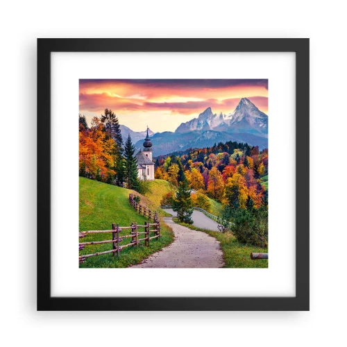 Poszter fehér keretben - Tájképszerű festmény - 30x30 cm