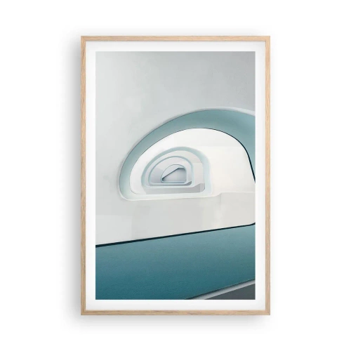 Poszter világos tölgy keretben - A kék aljára - 61x91 cm