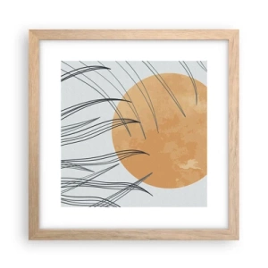 Poszter világos tölgy keretben - Mindig a nap felé - 30x30 cm