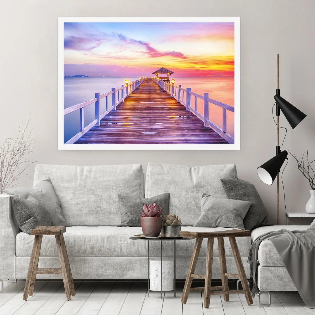 Poszter - Az est lilás-arany csendje - 100x70 cm