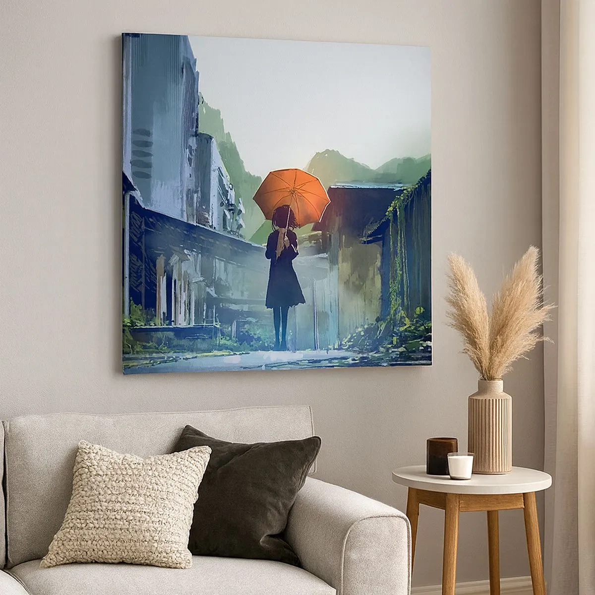 Vászonkép - Éltető eső - 30x30 cm