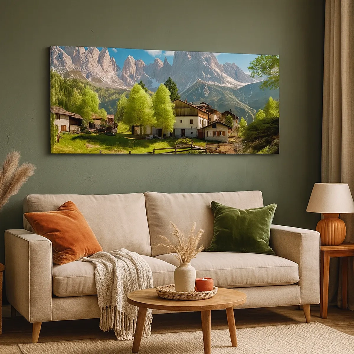 Vászonkép - Alpesi idill - 30x30 cm