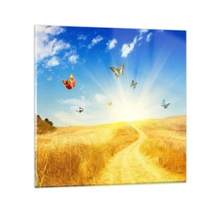 Üveg kép - És hogy lehet nem szeretni a nyarat? - 50x50 cm