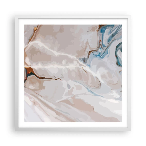 Poszter fekete keretben - Kék kanyarog a fehér alatt - 60x60 cm