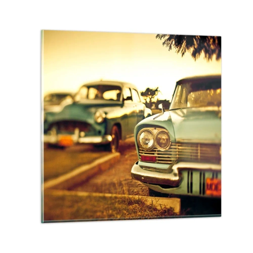 Üveg kép - Várunk és meglátjuk - 70x70 cm