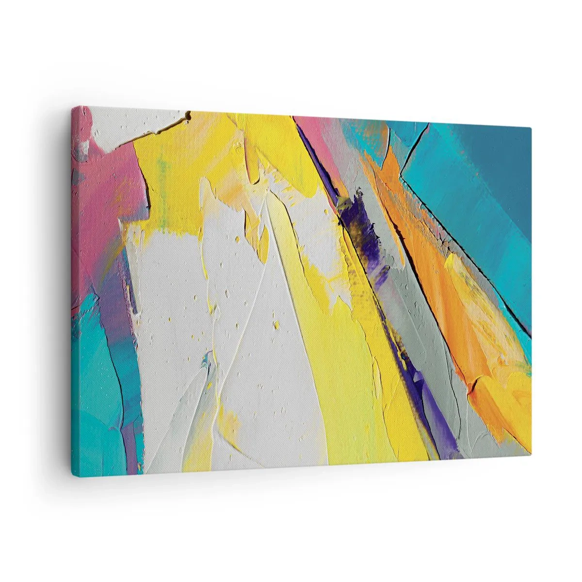 Vászonkép - Absztrakt kompozíció intenzív színekben - 70x50cm - A fény anatómiája - Modern fali dekoráció nappalihoz és hálószobához ARTTOR