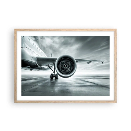 Poszter világos tölgy keretben - Van erő! - 70x50 cm