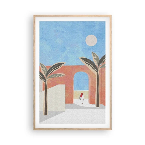 Poszter világos tölgy keretben - Egy arab nap - 61x91 cm
