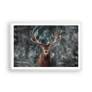 Poszter fekete keretben - Az erdő királya koronázva - 91x61 cm