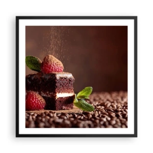 Poszter fehér keretben - Az élet édes - 60x60 cm