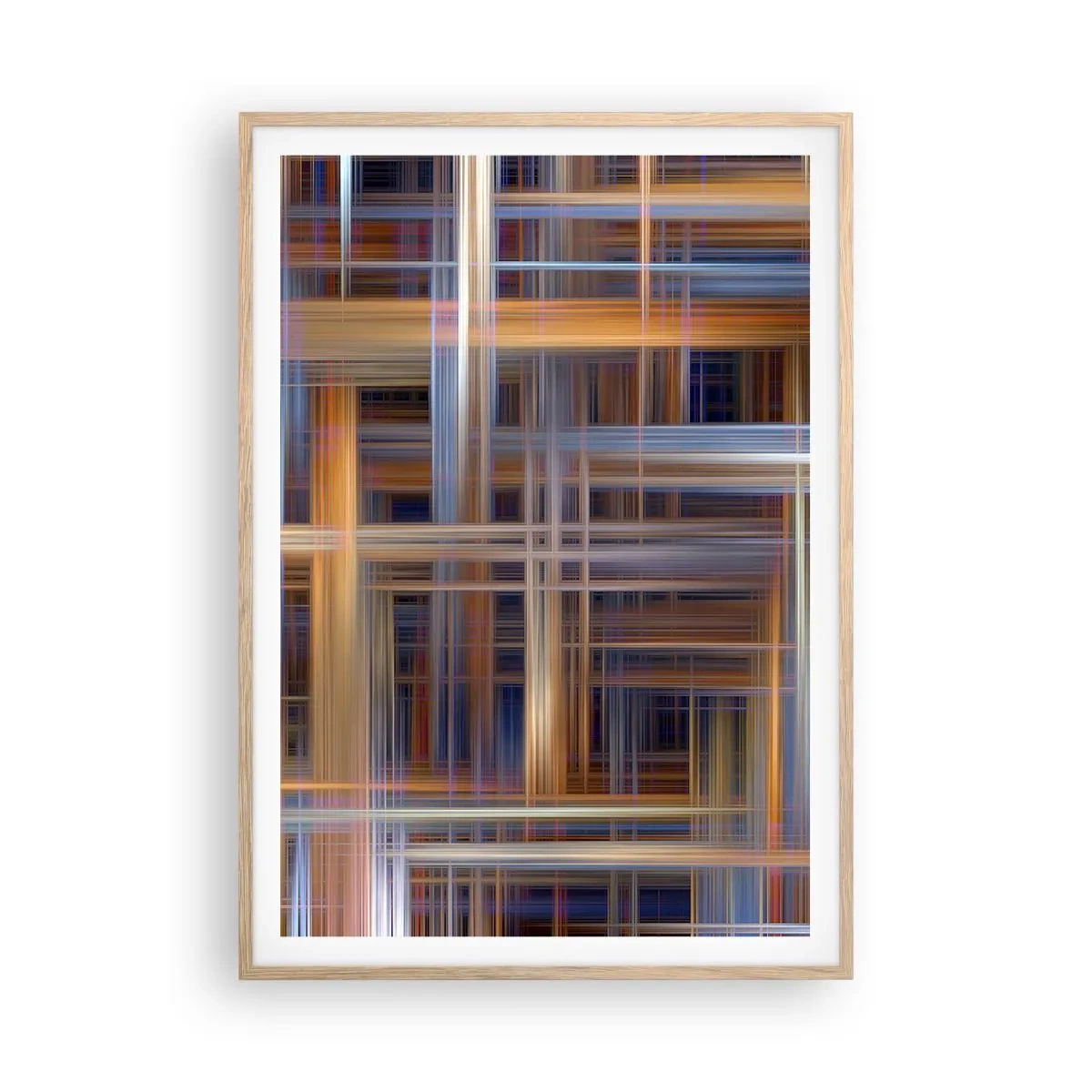 Poszter világos tölgy keretben - Fényből szőtt - 70x100 cm