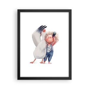 Poszter fehér keretben - Nagy utazási terve - 30x40 cm