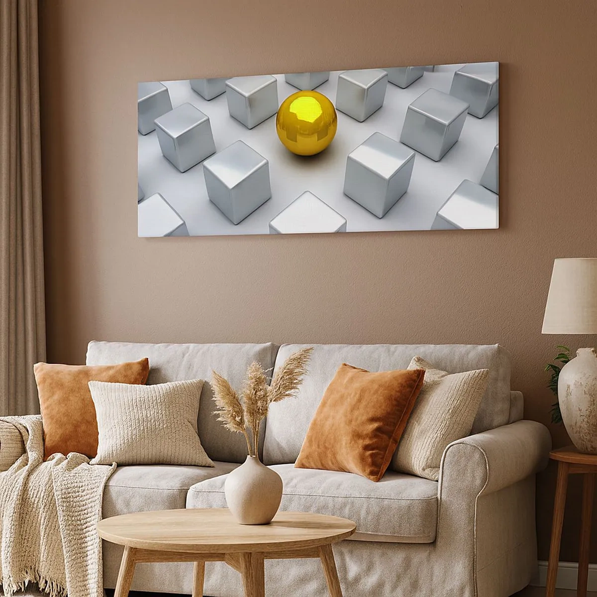 Vászonkép - Miért én? Geometriai összetétel - 100x40 cm