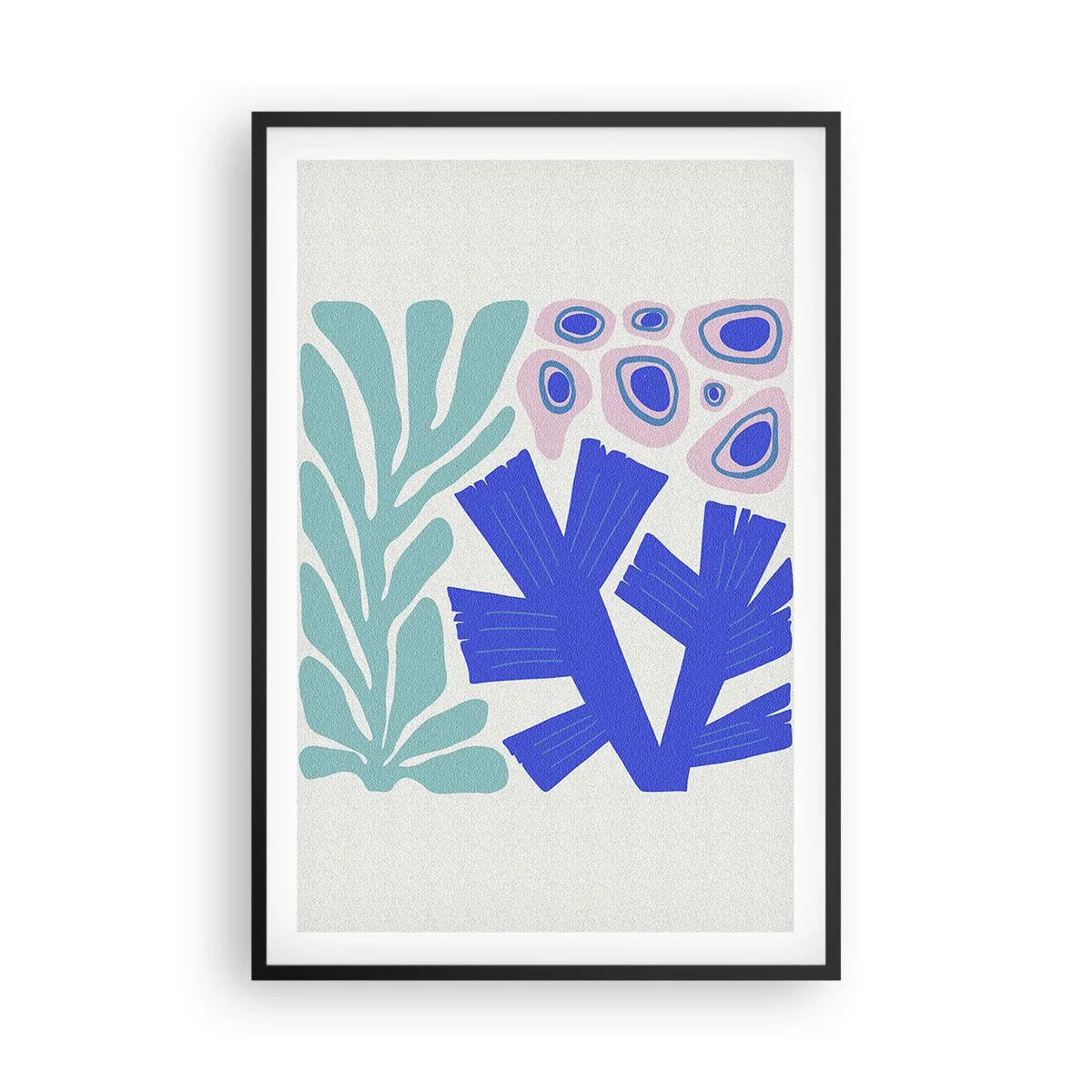 Poszter fehér keretben - Víz alatti kert - 61x91 cm