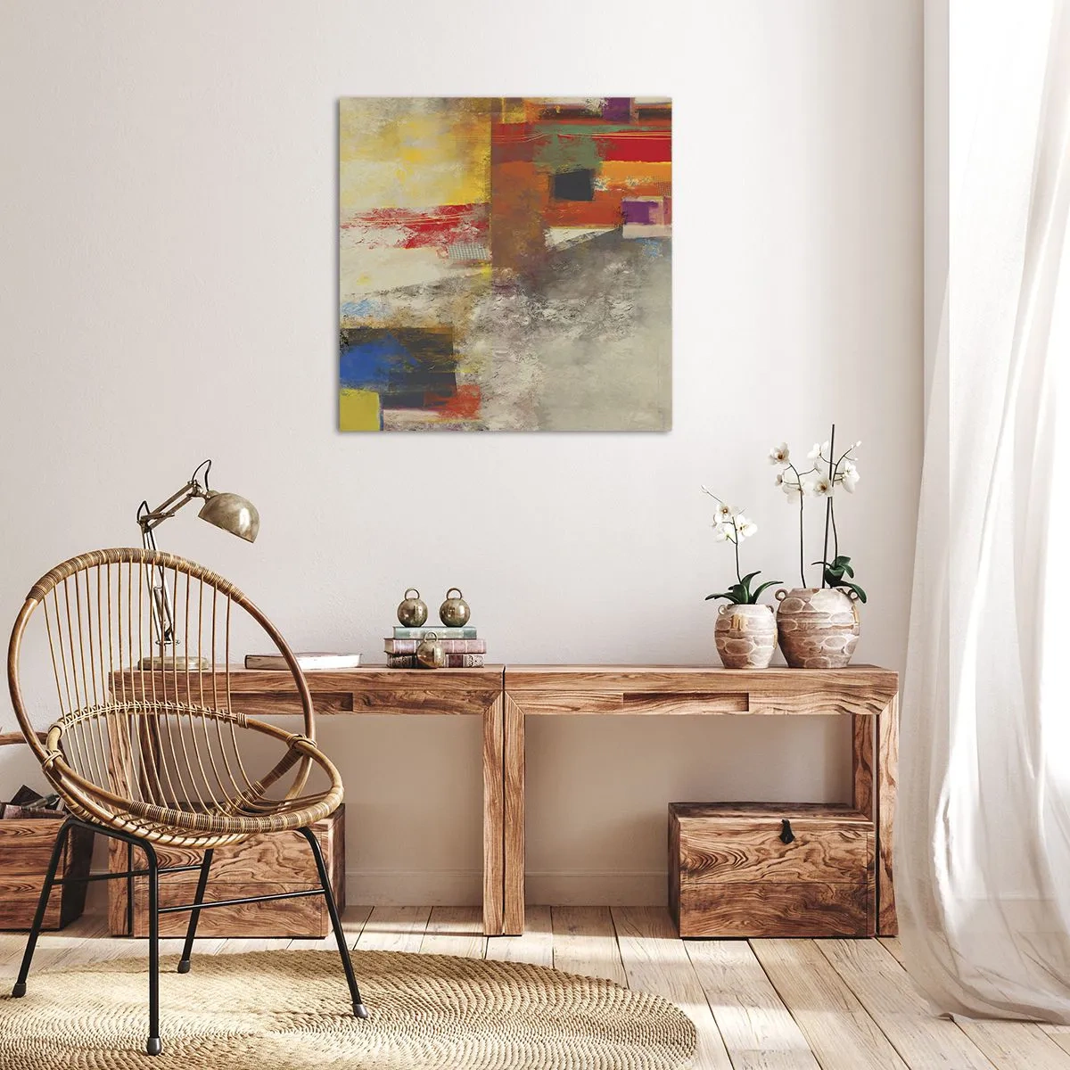 Vászonkép - Színgeometria - 50x50 cm