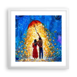 Poszter fekete keretben - Egy esős este varázsa? - 40x40 cm