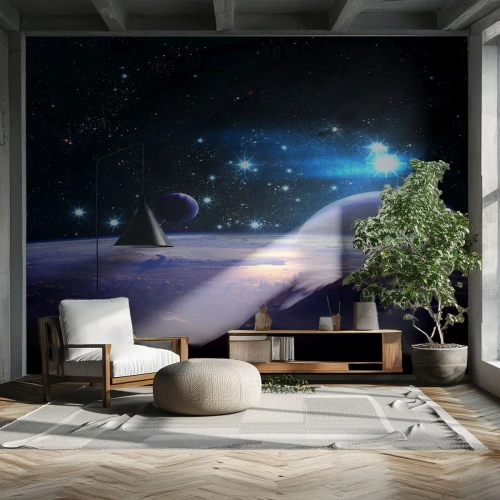 Fotótapéta Premium Sand - Még mindig egyedül? - Világegyetem, Föld bolygó, Világegyetem - 250x175 cm