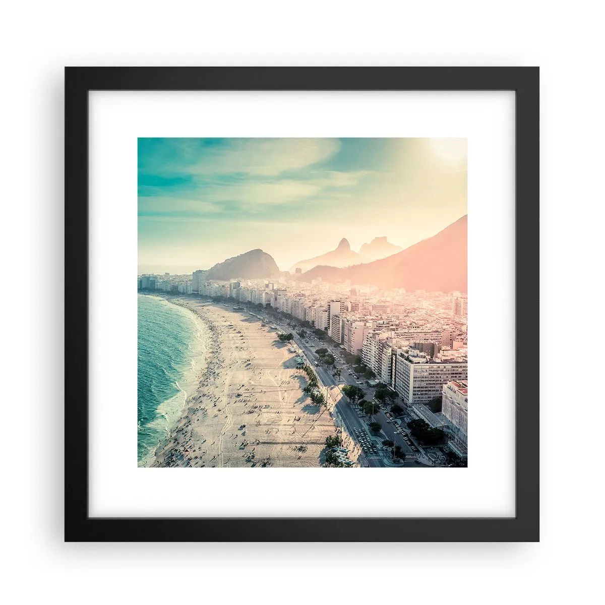 Poszter fehér keretben - Örökös nyaralás Rióban - 30x30 cm