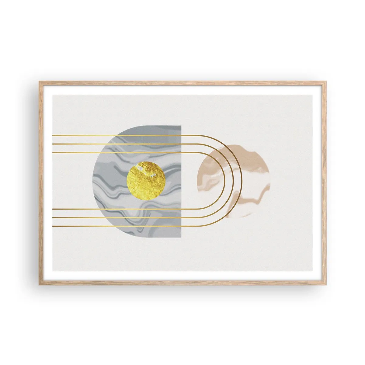 Poszter világos tölgy keretben - Fényerő és ragyogás - 100x70 cm