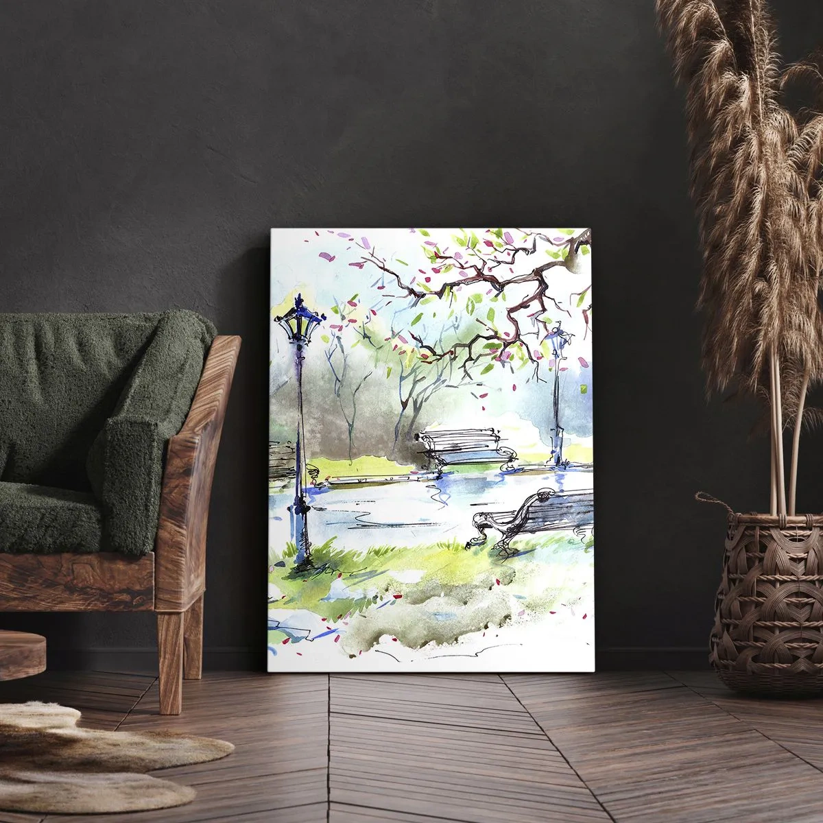 Vászonkép - A park csendjének varázsa - 50x70 cm