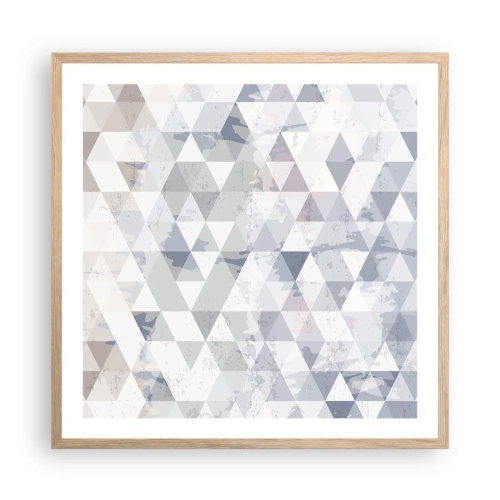 Poszter világos tölgy keretben - Hármas ritmusban - 60x60 cm