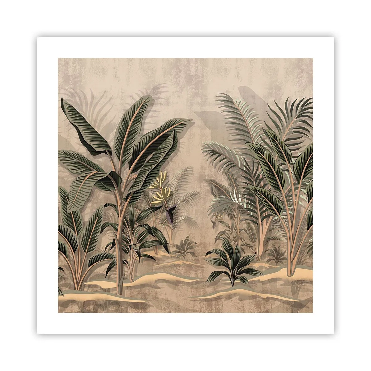 Poszter - Gyarmati stílusú metszet - 50x50 cm