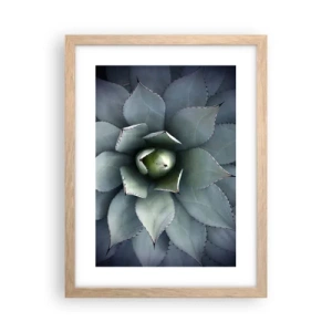 Poszter világos tölgy keretben - Wabi és figyelmeztetés - 30x40 cm