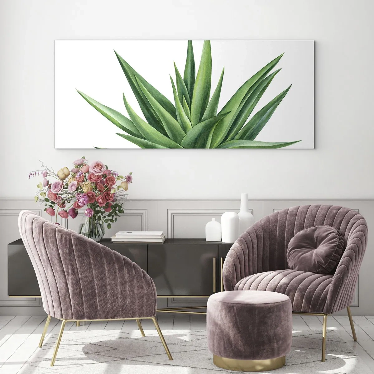 Üveg kép - Zöld - erő - élet - 100x40 cm