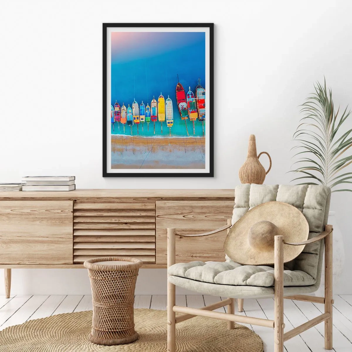 Poszter fehér keretben - Madártávlatból - 70x100 cm