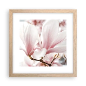 Poszter világos tölgy keretben - Határtalan gyengédség - 30x30 cm