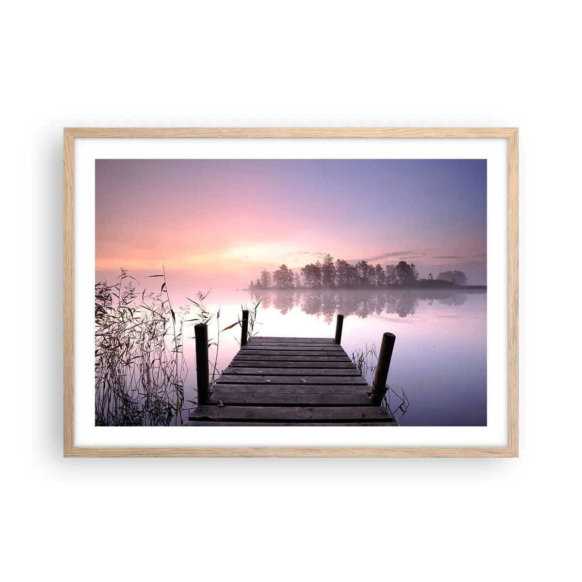 Poszter világos tölgy keretben - A lila ködből... - 70x50 cm