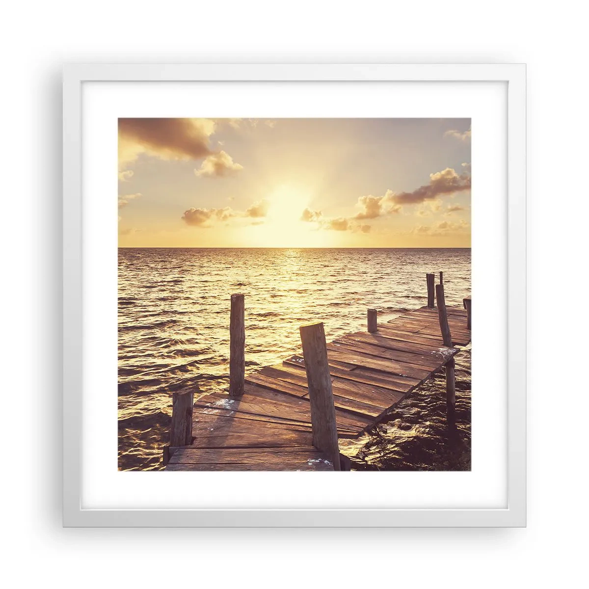 Poszter fekete keretben - A szelídség aranyföldje - 40x40 cm