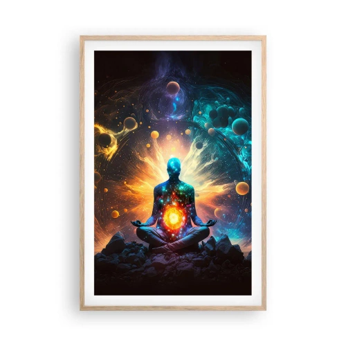 Poszter világos tölgy keretben - Kozmikus nyugalom - 61x91 cm
