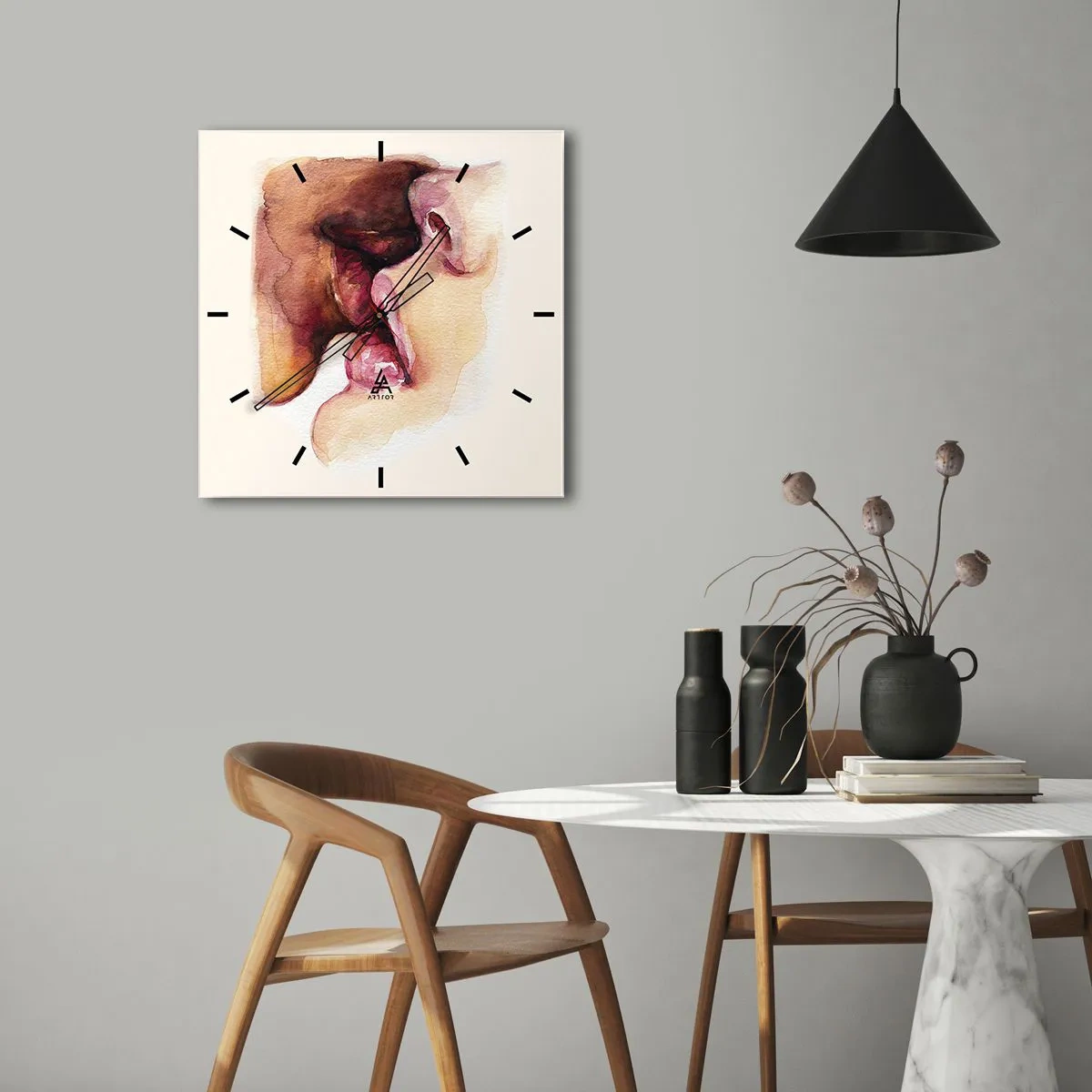 Falióra, Óra - Mint éjszaka és nap, föld és ég - 30x30 cm