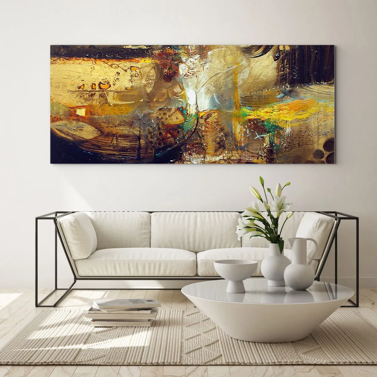 Üveg kép - Hideg, melegebb,meleg - 90x30 cm