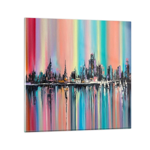 Üveg kép - Lejönni az éjszaka fényében - 60x60 cm