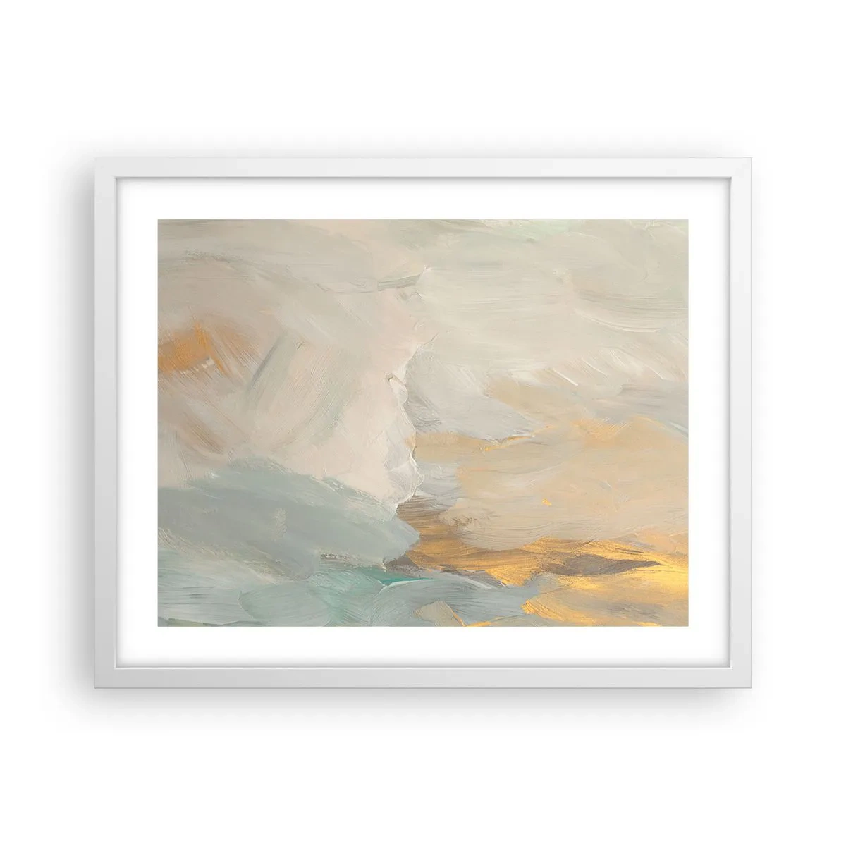 Poszter fekete keretben - Absztrakció - a szelídség földje - 50x40 cm