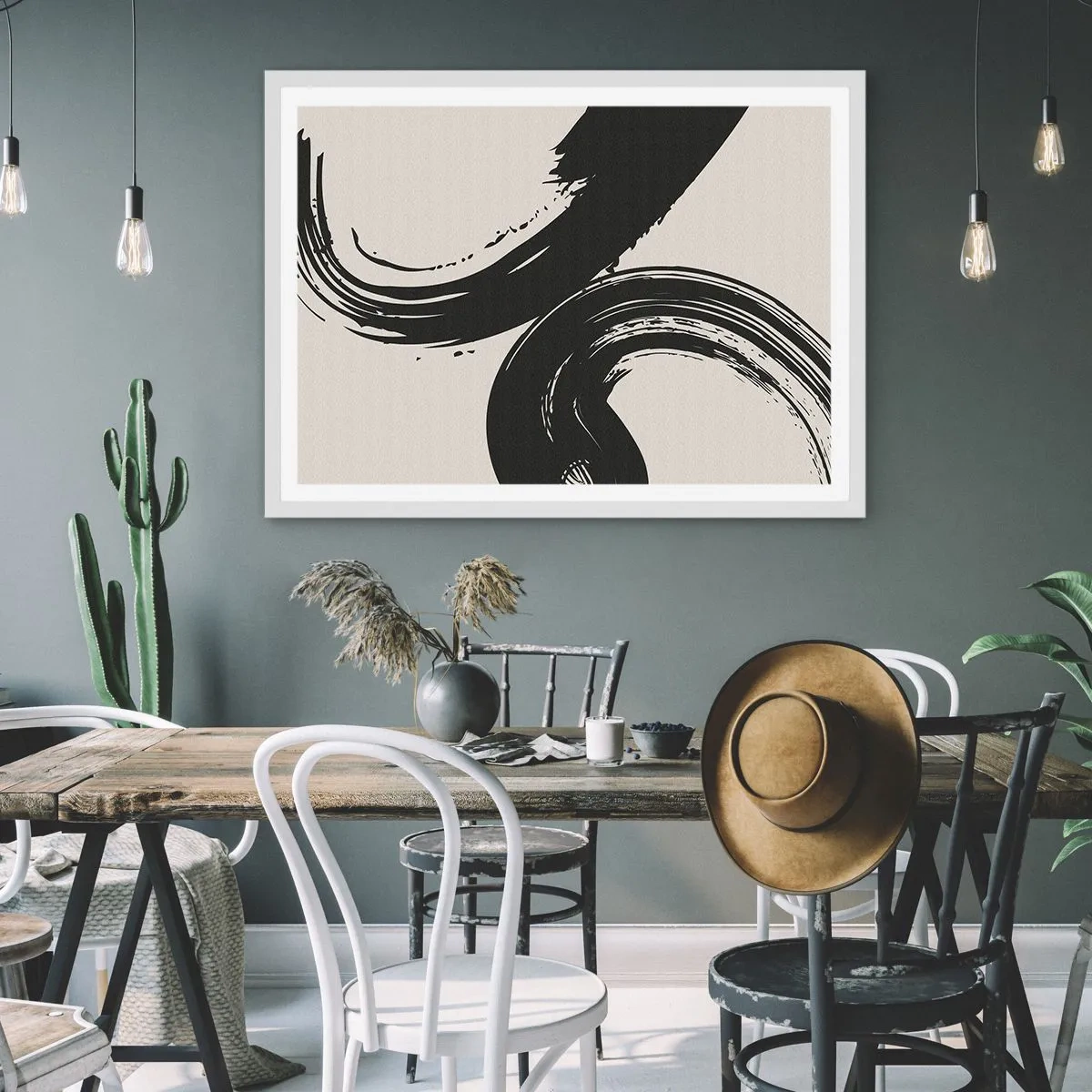 Poszter fekete keretben - Söprő és körkörös - 70x50 cm