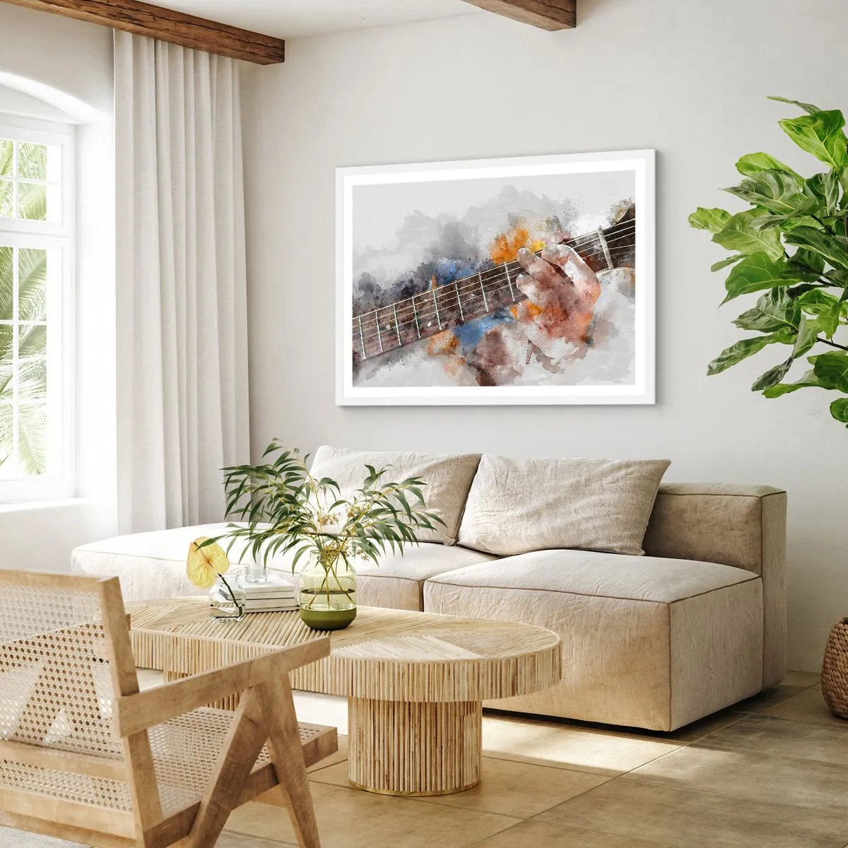 Poszter fekete keretben - Költészet a húrok között - 100x70 cm