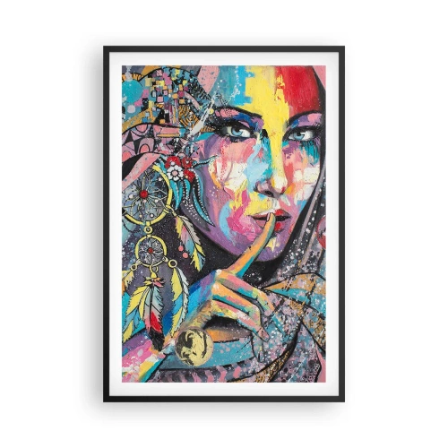 Poszter fehér keretben - Maradj csendben, amíg meg nem érted - 61x91 cm